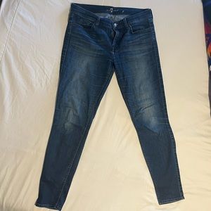 7 For All Mankind designer gwenevere Skinny mid rise jeans, size 30